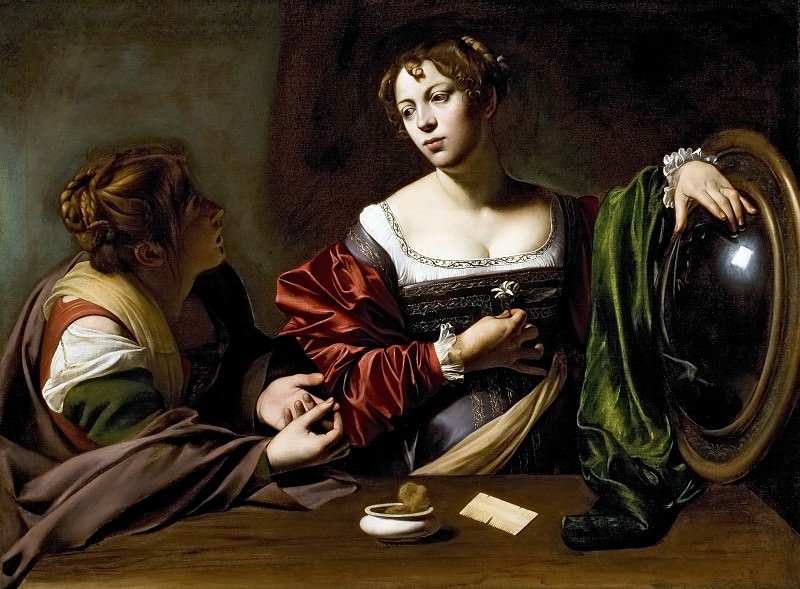 Martha and Mary Magdalene, Michelangelo Merisi da Caravaggio