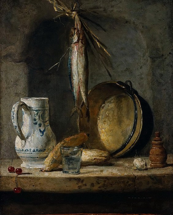 Still Life with Herrings, Jean Baptiste Siméon Chardin