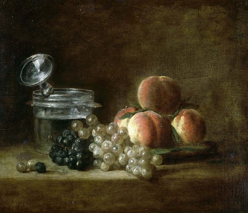 Peaches and Grapes, Jean Baptiste Siméon Chardin