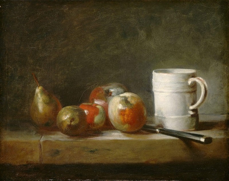 Still Life with a White Mug, Jean Baptiste Siméon Chardin