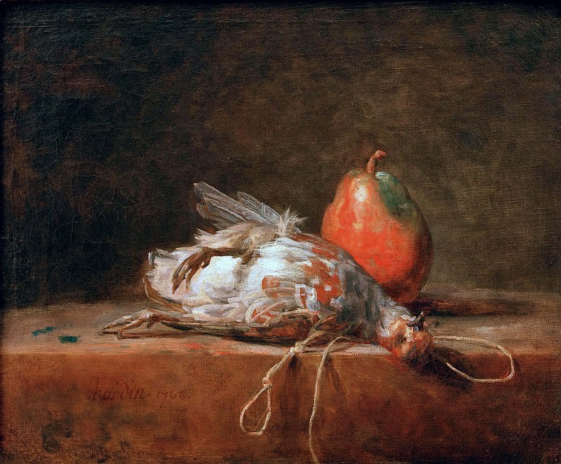 Partridge with pears, Jean Baptiste Siméon Chardin
