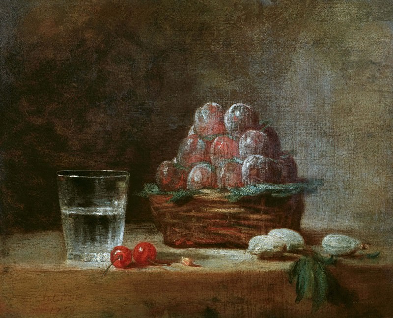 Basket of Plums, Jean Baptiste Siméon Chardin