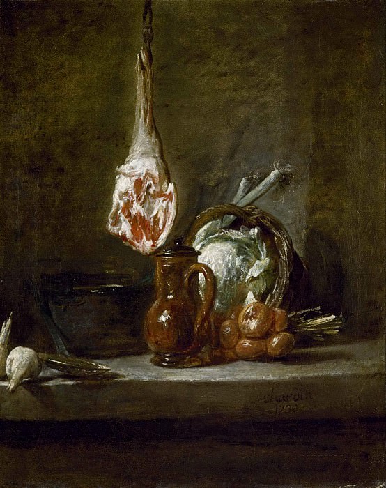 Still Life with Leg of Lamb, Jean Baptiste Siméon Chardin