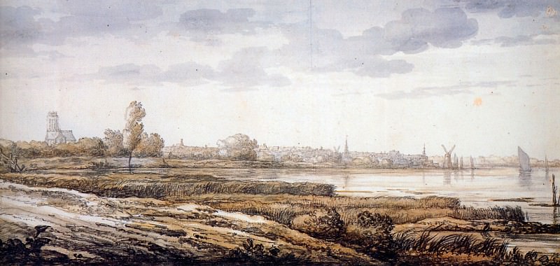 View on Dordrecht Sun, Aelbert Cuyp
