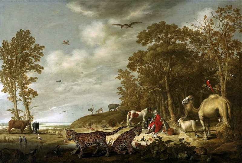 Орфей с животными на фоне пейзажа, Альберт Кёйп