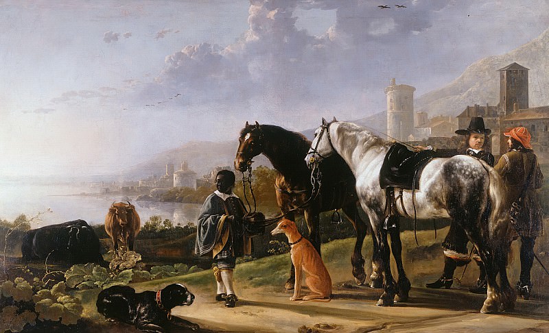 Riders and black page, Aelbert Cuyp