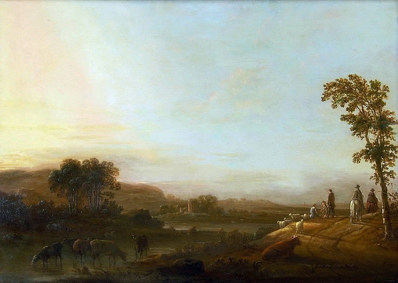 Landscape with water hole, Aelbert Cuyp