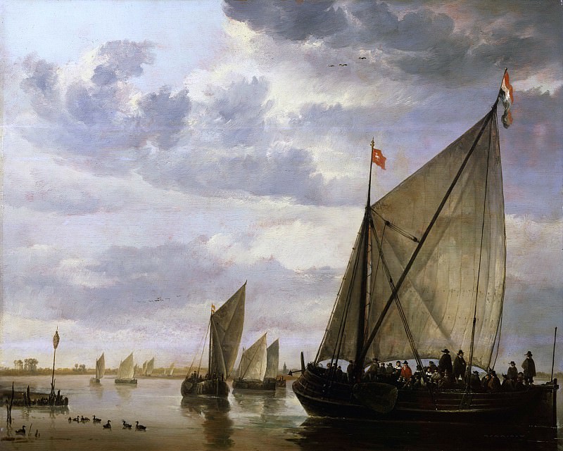Boats on the river, Aelbert Cuyp