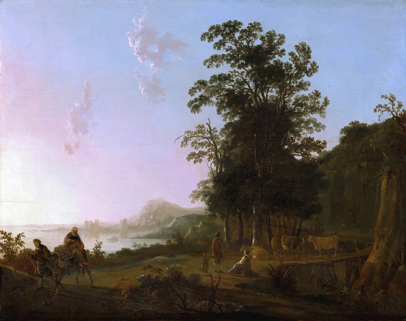 Landscape with flight to Egypt, Aelbert Cuyp