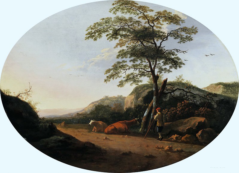 Пейзаж с пастухом и коровами, Альберт Кёйп