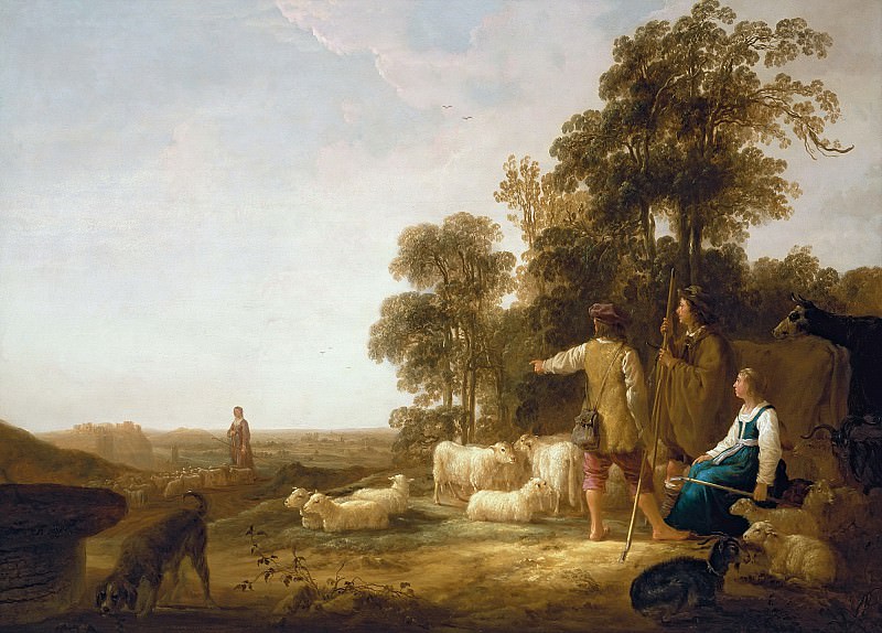 Landscape with shepherds, Aelbert Cuyp