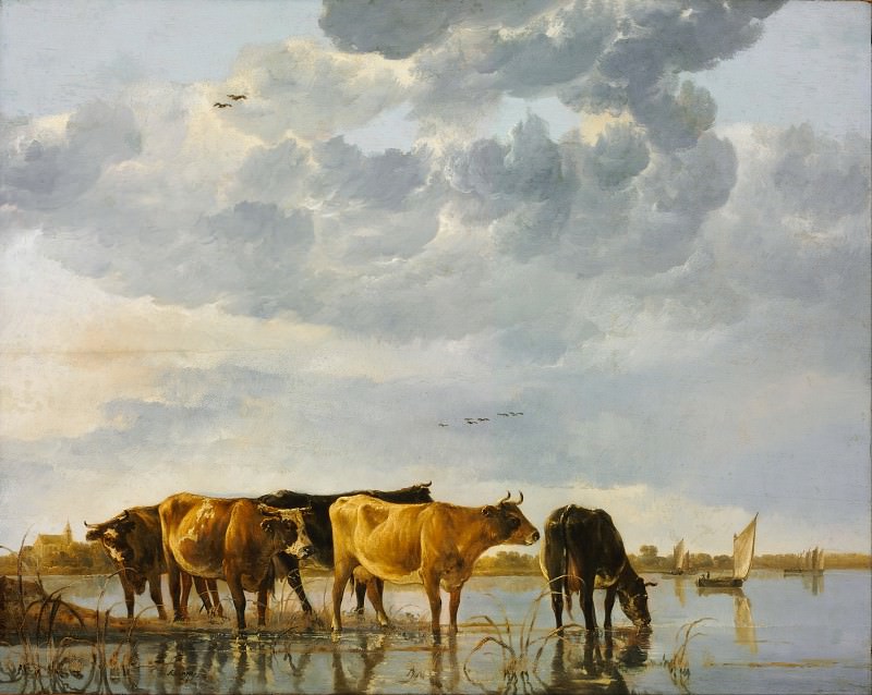 Cows on the river, Aelbert Cuyp
