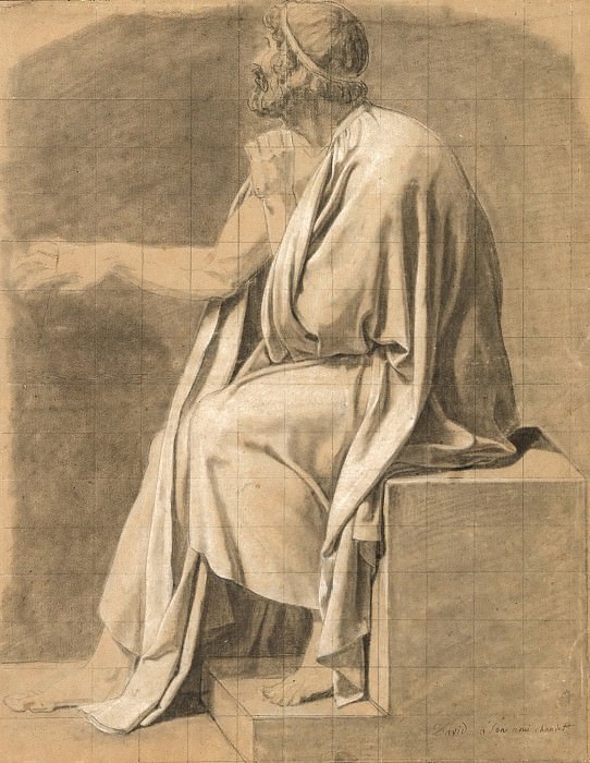 Figure Study for „The Death of Socrates“, Jacques-Louis David