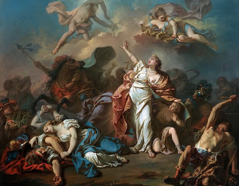 Нападение Аполлона и Дианы на детей Ниобы, Жак-Луи Давид