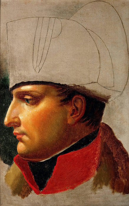 Наполеон I Бонапарт, портрет в профиль, Жак-Луи Давид