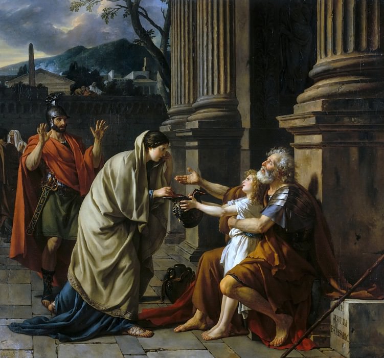 Велизарий, просящий подаяние, Жак-Луи Давид