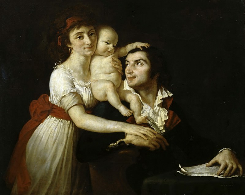 Портрет Камиля Демулена с семьей, Жак-Луи Давид