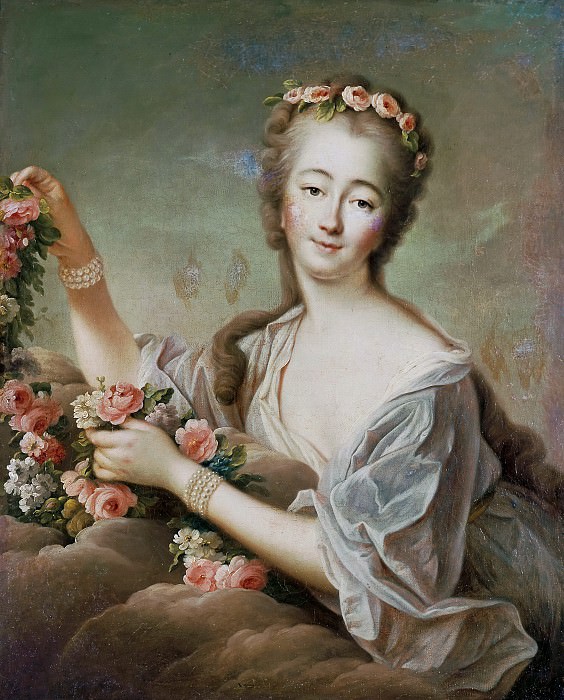 Portrait of the Countess du Barry as Flora, Francois-Hubert Drouais