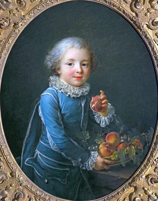 Boy with peaches, Francois-Hubert Drouais