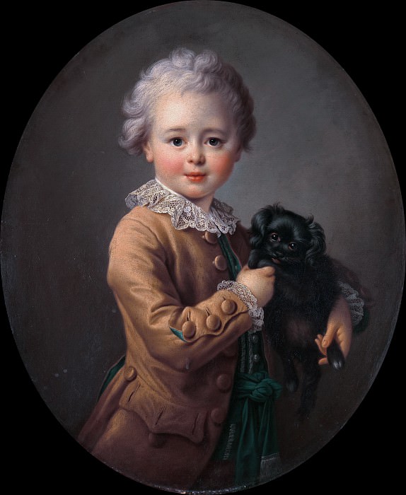Мальчик с черным спаниелем, Франсуа-Юбер Друэ