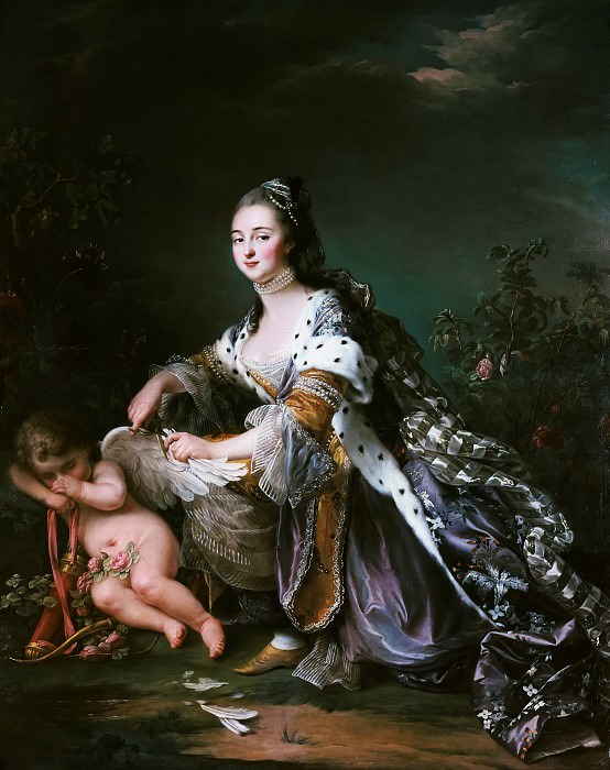 Портрет дамы , Франсуа-Юбер Друэ