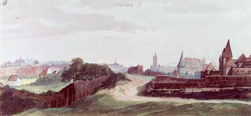 View of the town of Nuremberg from the west