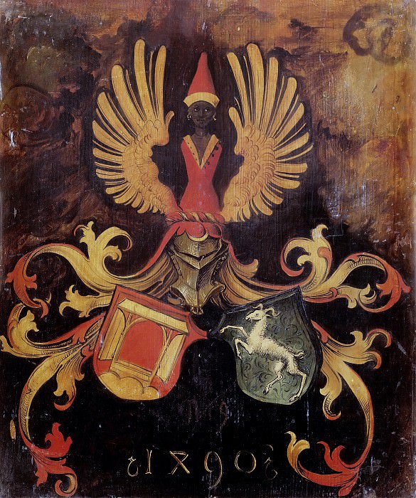 Portrait of the artists father, verso – Coats of Arms of the Durer and Holper Families, Albrecht Dürer