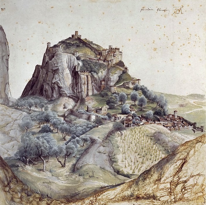 Вид замка Арко в Южном Тироле, Альбрехт Дюрер