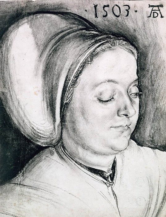 Женский портрет, предположительно жены художника, Альбрехт Дюрер