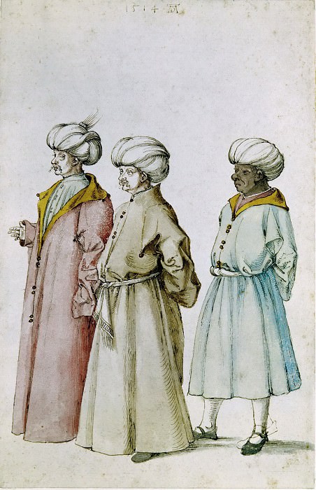 Эскизы турецкой одежды, Альбрехт Дюрер