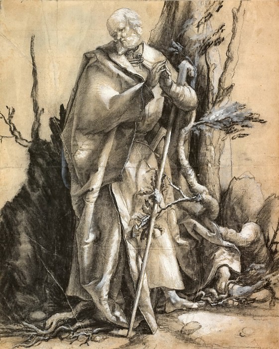 Бородатый святой в лесу, Альбрехт Дюрер