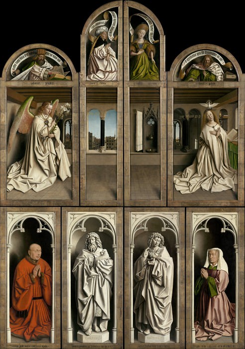 Ghent Altarpiece with wings closed, Jan van Eyck
