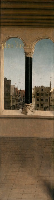 Арочное окно с видом на город, Ян ван Эйк