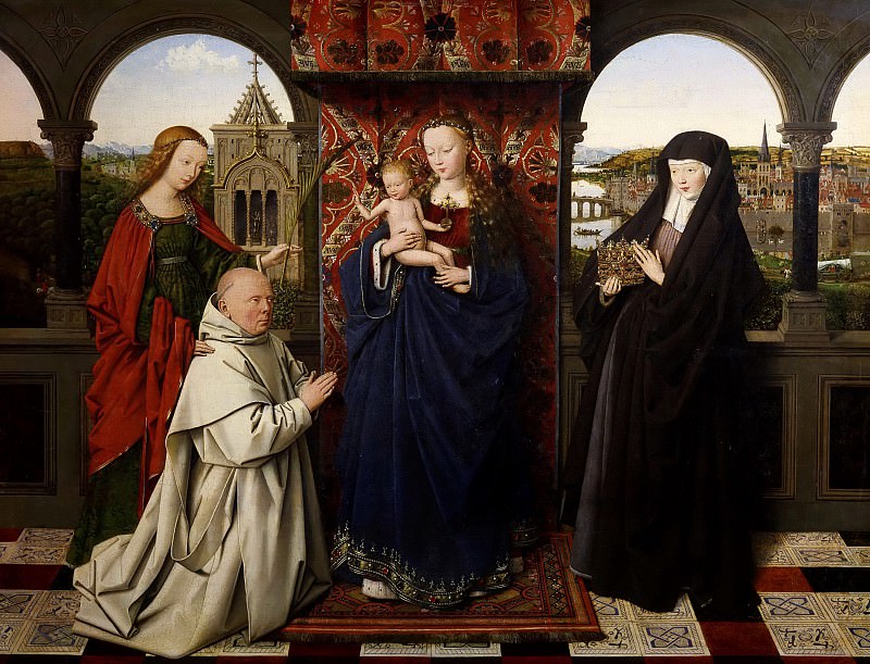 Madonna and Child with Saints and a Donor , Jan van Eyck