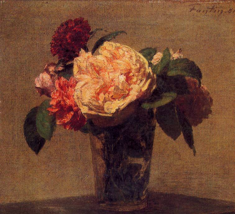 Flowers in a Vase, Ignace-Henri-Jean-Theodore Fantin-Latour