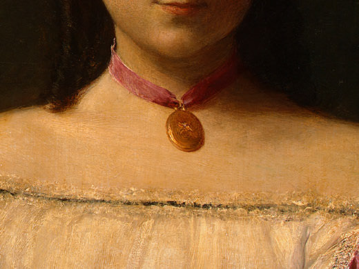 Mademoiselle de Fitz James 1867 detail, Ignace-Henri-Jean-Theodore Fantin-Latour
