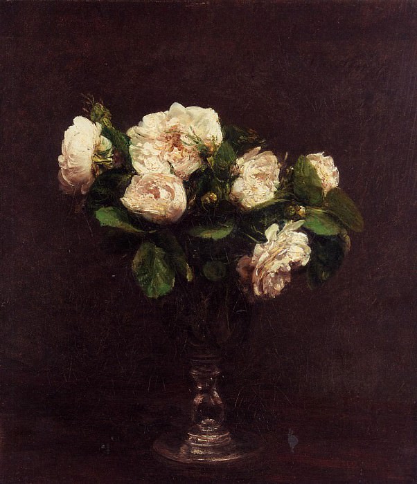 White Roses, Ignace-Henri-Jean-Theodore Fantin-Latour