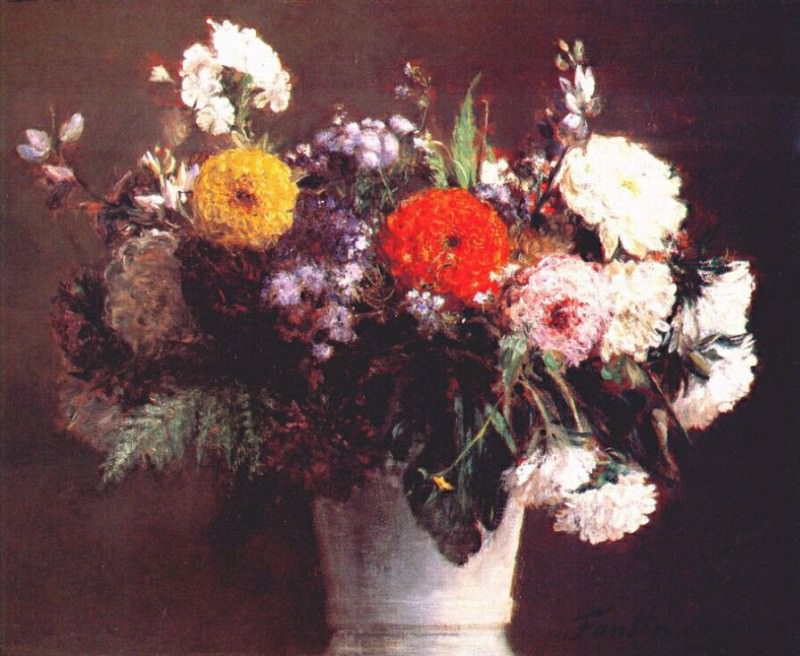 Autumn bouquet, Ignace-Henri-Jean-Theodore Fantin-Latour