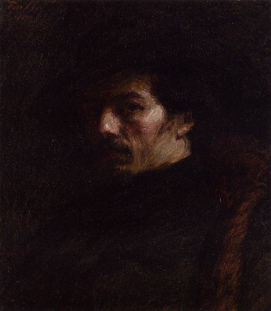 Portrait of Alphonse Legros, Ignace-Henri-Jean-Theodore Fantin-Latour