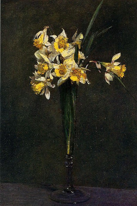 Yellow Flowers aka Coucous, Ignace-Henri-Jean-Theodore Fantin-Latour