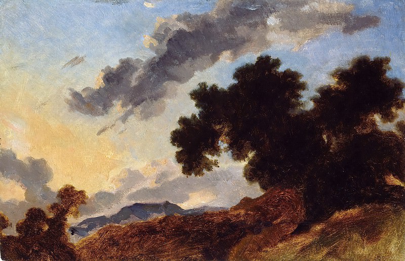 Mountain Landscape at Sunset, Jean Honore Fragonard