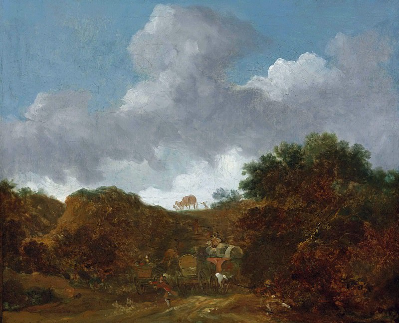 Landscape with Brigands attacking Travellers, Jean Honore Fragonard