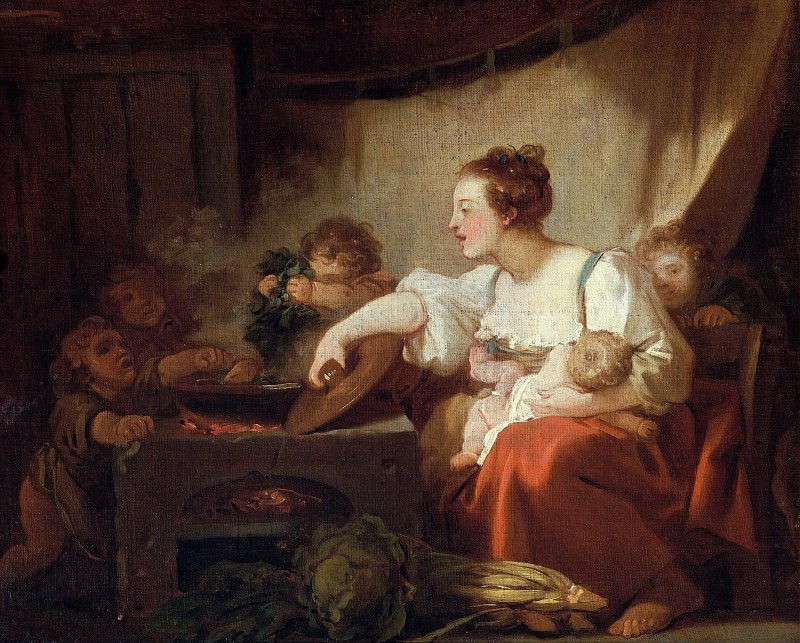 PREPARATION OF THE MEAL , Jean Honore Fragonard