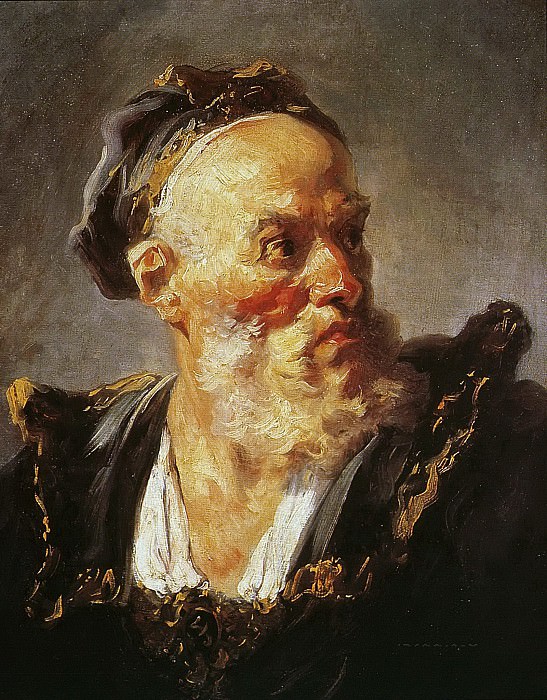Bust of an Old Man Wearing a Cap, Jean Honore Fragonard