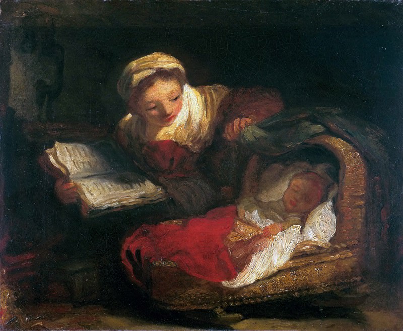 A caring mother, Jean Honore Fragonard