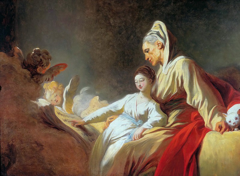 Education of the Virgin, Jean Honore Fragonard