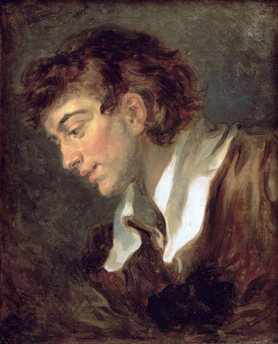 Head of a young Man, Jean Honore Fragonard