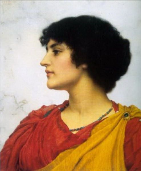 An Italian Girls Head, John William Godward