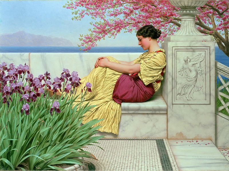Godward_Under_the_Blossom_that_Hangs_on_the_Bough, Джон Уильям Годвард