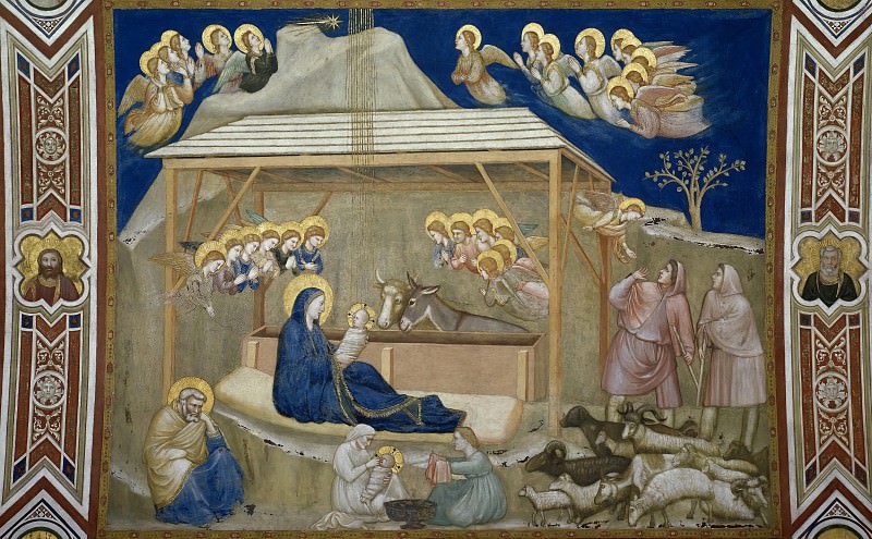 Frescoes of the north transept – Nativity, Giotto di Bondone